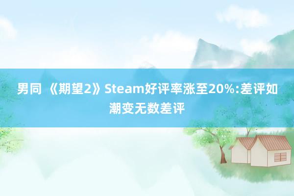 男同 《期望2》Steam好评率涨至20%:差评如潮变无数差评