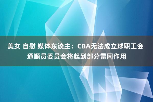 美女 自慰 媒体东谈主：CBA无法成立球职工会 通顺员委员会将起到部分雷同作用