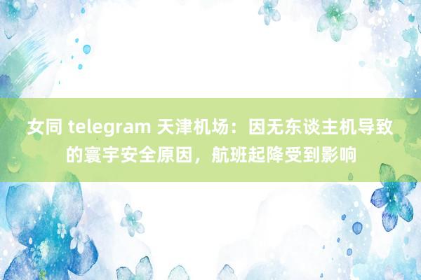 女同 telegram 天津机场：因无东谈主机导致的寰宇安全原因，航班起降受到影响