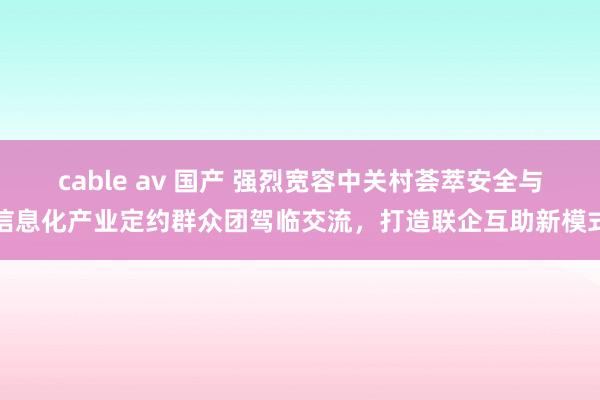 cable av 国产 强烈宽容中关村荟萃安全与信息化产业定约群众团驾临交流，打造联企互助新模式