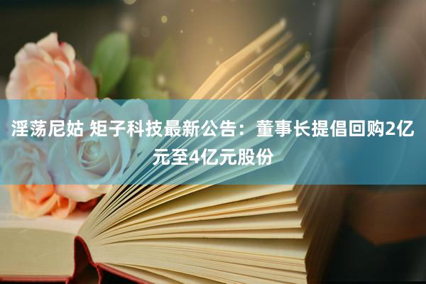 淫荡尼姑 矩子科技最新公告：董事长提倡回购2亿元至4亿元股份