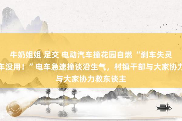 牛奶姐姐 足交 电动汽车撞花园自燃 “刹车失灵了，踩刹车没用！”电车急速撞谈沿生气，村镇干部与大家协力救东谈主