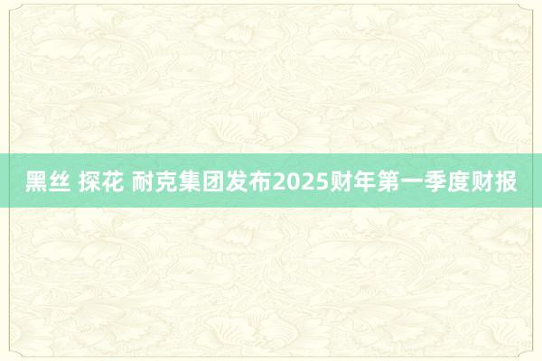 黑丝 探花 耐克集团发布2025财年第一季度财报