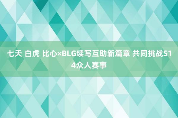 七天 白虎 比心×BLG续写互助新篇章 共同挑战S14众人赛事