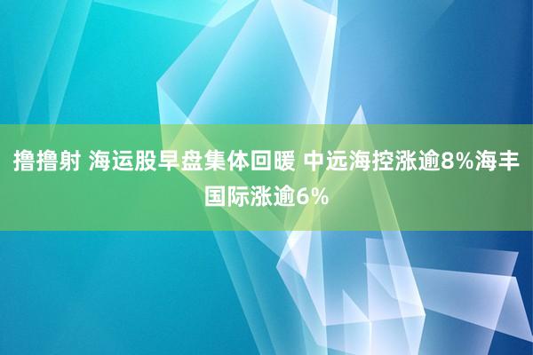 撸撸射 海运股早盘集体回暖 中远海控涨逾8%海丰国际涨逾6%