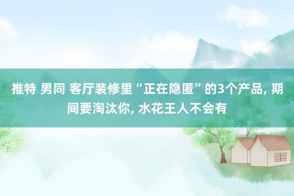 推特 男同 客厅装修里“正在隐匿”的3个产品， 期间要淘汰你， 水花王人不会有