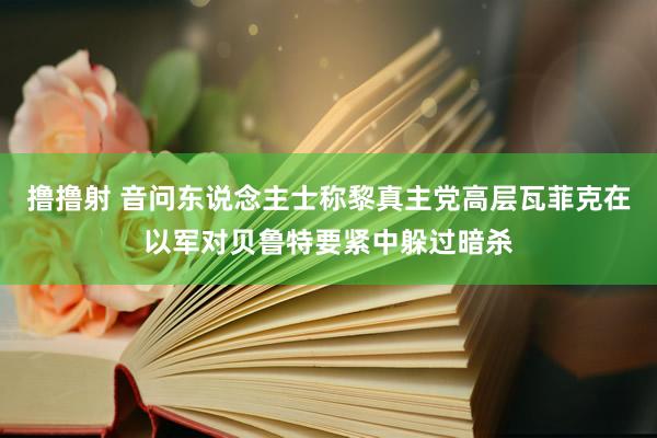 撸撸射 音问东说念主士称黎真主党高层瓦菲克在以军对贝鲁特要紧中躲过暗杀