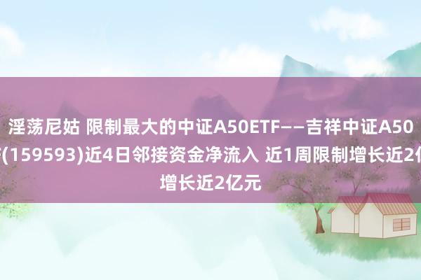 淫荡尼姑 限制最大的中证A50ETF——吉祥中证A50ETF(159593)近4日邻接资金净流入 近1周限制增长近2亿元