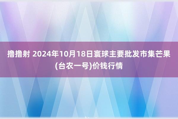 撸撸射 2024年10月18日寰球主要批发市集芒果(台农一号)价钱行情