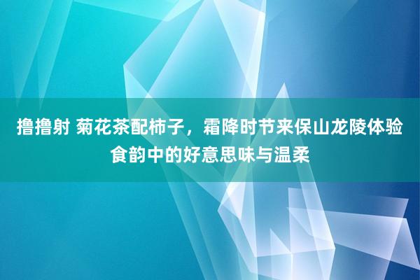 撸撸射 菊花茶配柿子，霜降时节来保山龙陵体验食韵中的好意思味与温柔