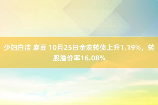 少妇白洁 麻豆 10月25日金宏转债上升1.19%，转股溢价率16.08%