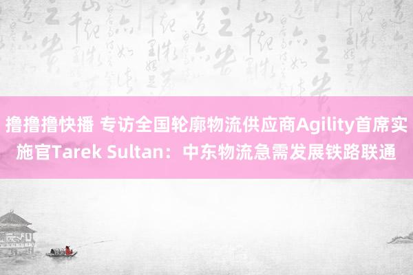 撸撸撸快播 专访全国轮廓物流供应商Agility首席实施官Tarek Sultan：中东物流急需发展铁路联通