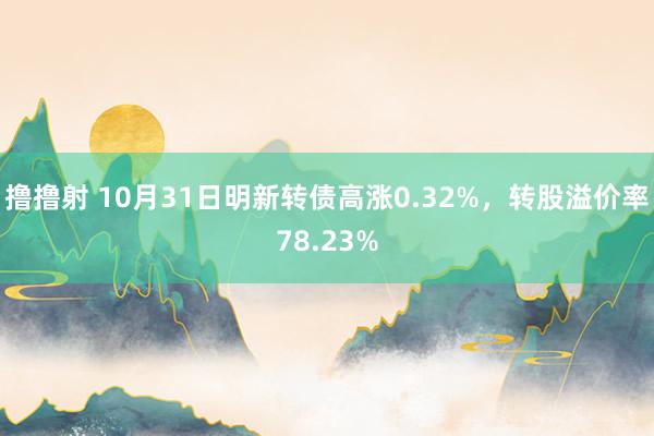 撸撸射 10月31日明新转债高涨0.32%，转股溢价率78.23%