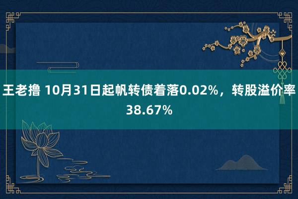 王老撸 10月31日起帆转债着落0.02%，转股溢价率38.67%