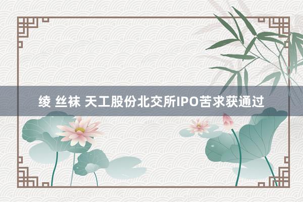 绫 丝袜 天工股份北交所IPO苦求获通过