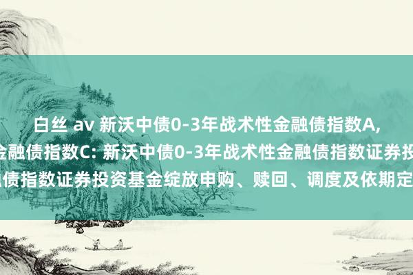 白丝 av 新沃中债0-3年战术性金融债指数A，新沃中债0-3年战术性金融债指数C: 新沃中债0-3年战术性金融债指数证券投资基金绽放申购、赎回、调度及依期定额投资业务公告