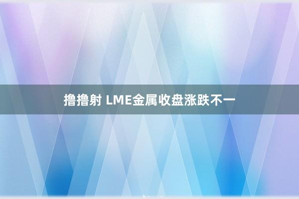 撸撸射 LME金属收盘涨跌不一