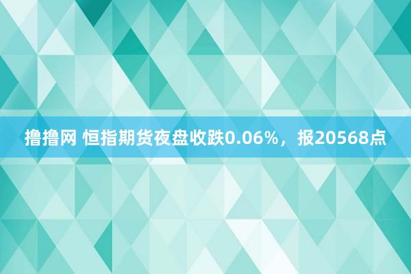 撸撸网 恒指期货夜盘收跌0.06%，报20568点