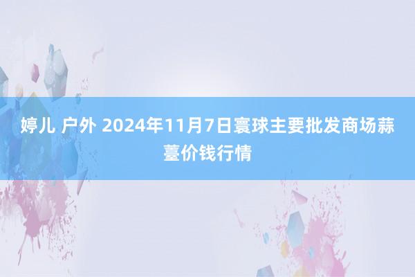 婷儿 户外 2024年11月7日寰球主要批发商场蒜薹价钱行情