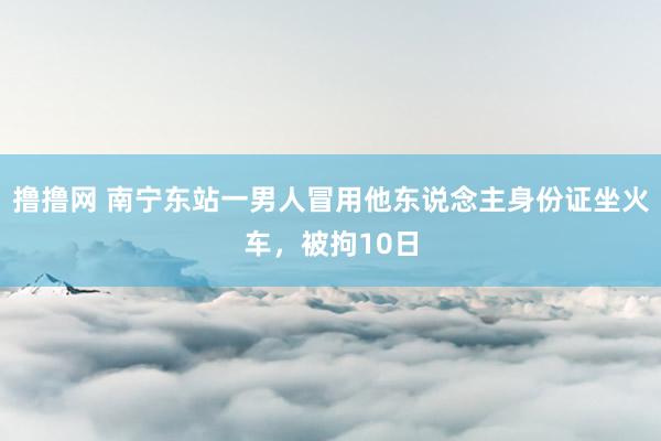 撸撸网 南宁东站一男人冒用他东说念主身份证坐火车，被拘10日