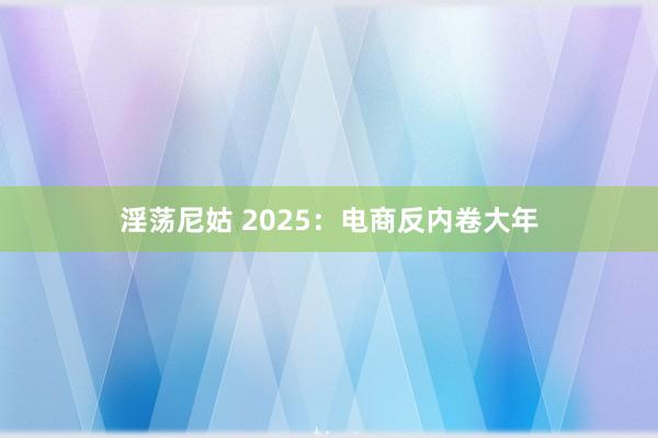 淫荡尼姑 2025：电商反内卷大年